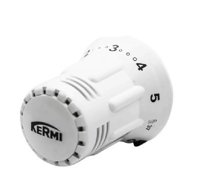 Термостатическая головка Kermi М30х1,5 с фиксатором и установкой нуля, белая,